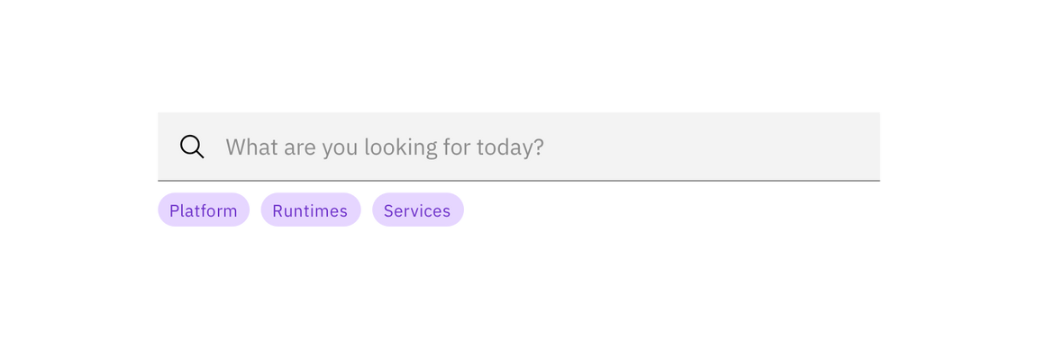 Example of tags in search. Example of tags in search.